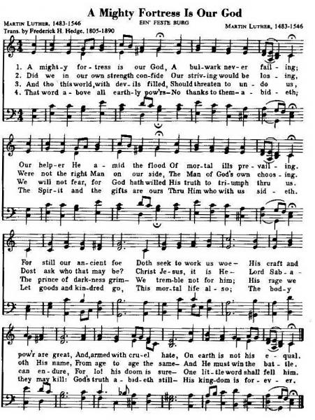 Hymn Coloring Sheet - A Mighty Fortress - Classful